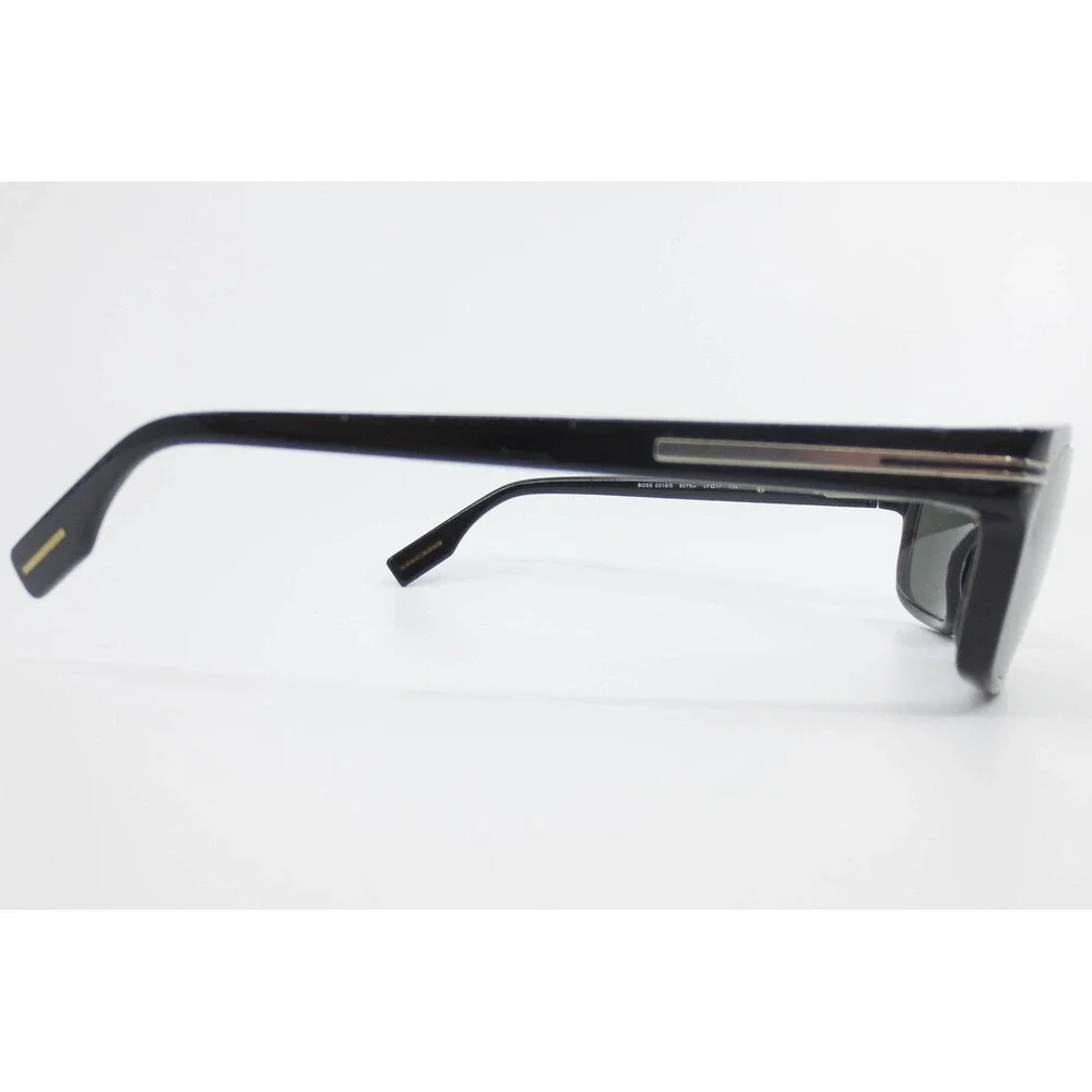 Hugo Boss 0318/S Polarized Sunglasses Black Rectangular Frames 807RA 57-17-135